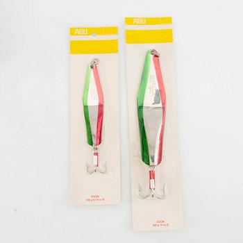 Various fishing lures, approx. 24 pcs, Abu, late 20th century.