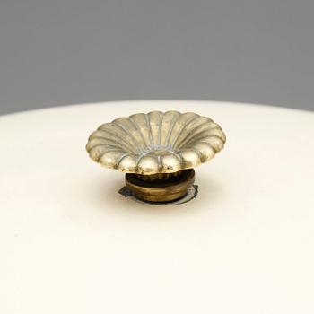 BORDSLAMPA, mässing och trä, 1940/1950-tal.