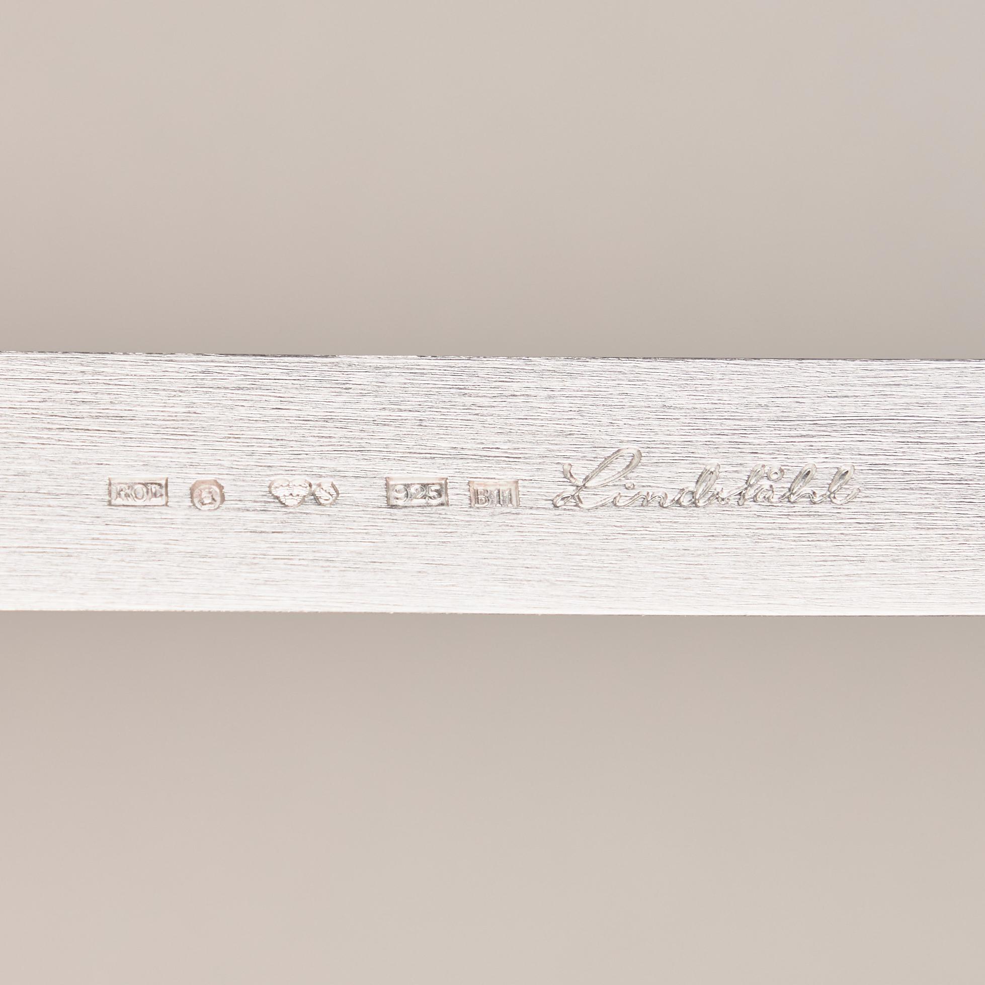 A sterling silver letter knife, mark of Rolf Lindståhl, Stockholm 2000.