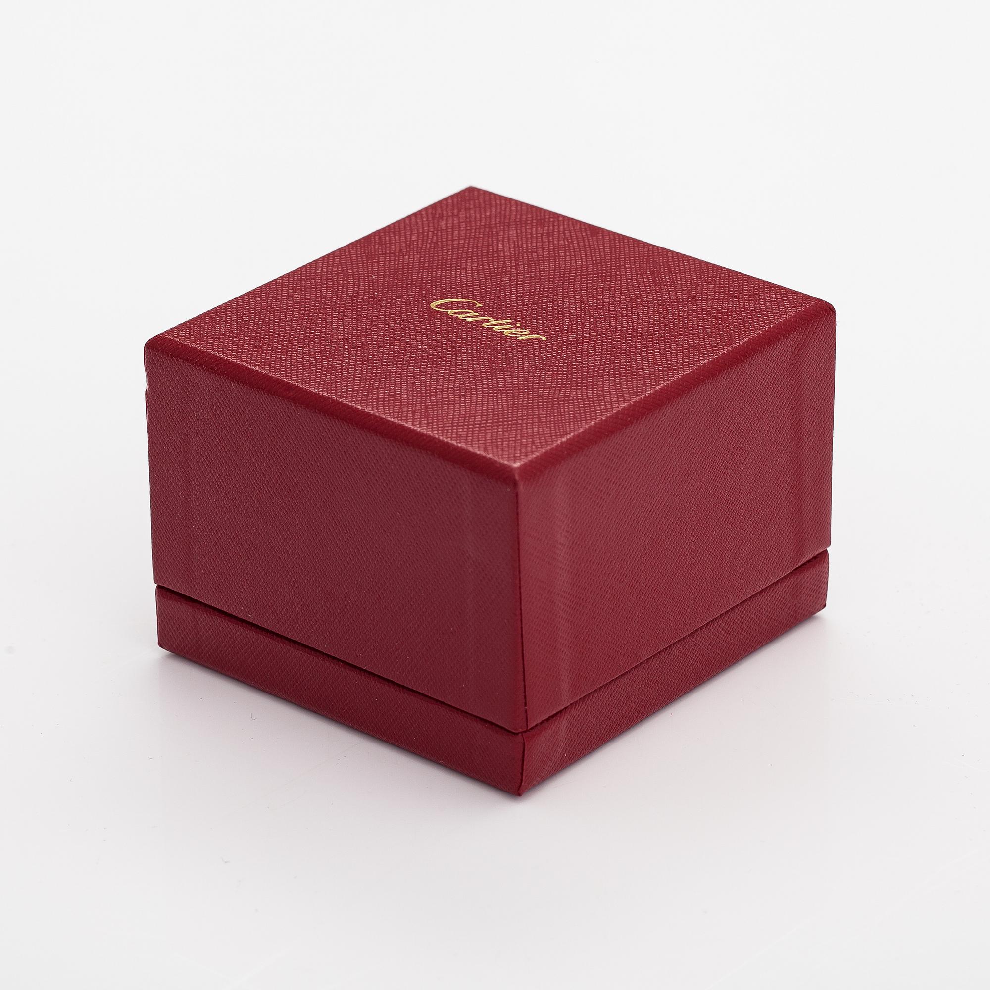 Cartier, A platinum ring with a ca. 0.27 ct diamond according to certificate. Marked Cartier, 51, 62039B.