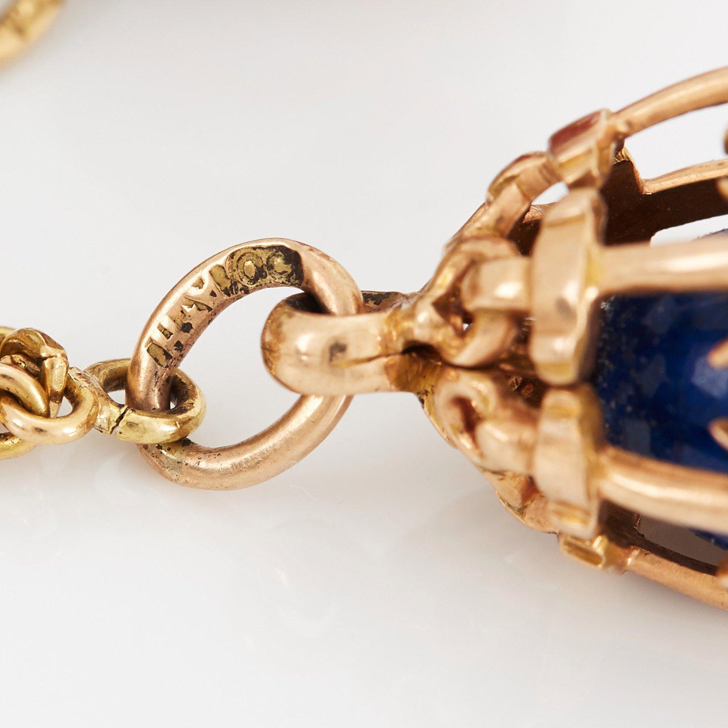 Fabergé, m fl, halskedja med 11 påskägg, guld, emalj, diamanter mm, olika verkmästare, varav 8 S:t Petersburg.