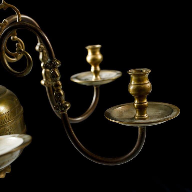 LJUSKRONA, s k Malmkrona, barockstil, 1900-tal, höjd ca 65 cm.