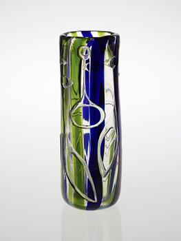 A Vicke Lindstrand glass vase, Kosta 1960's-1970's.