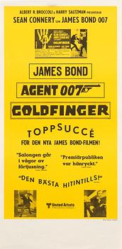 Filmaffischer 4 st James Bond.
