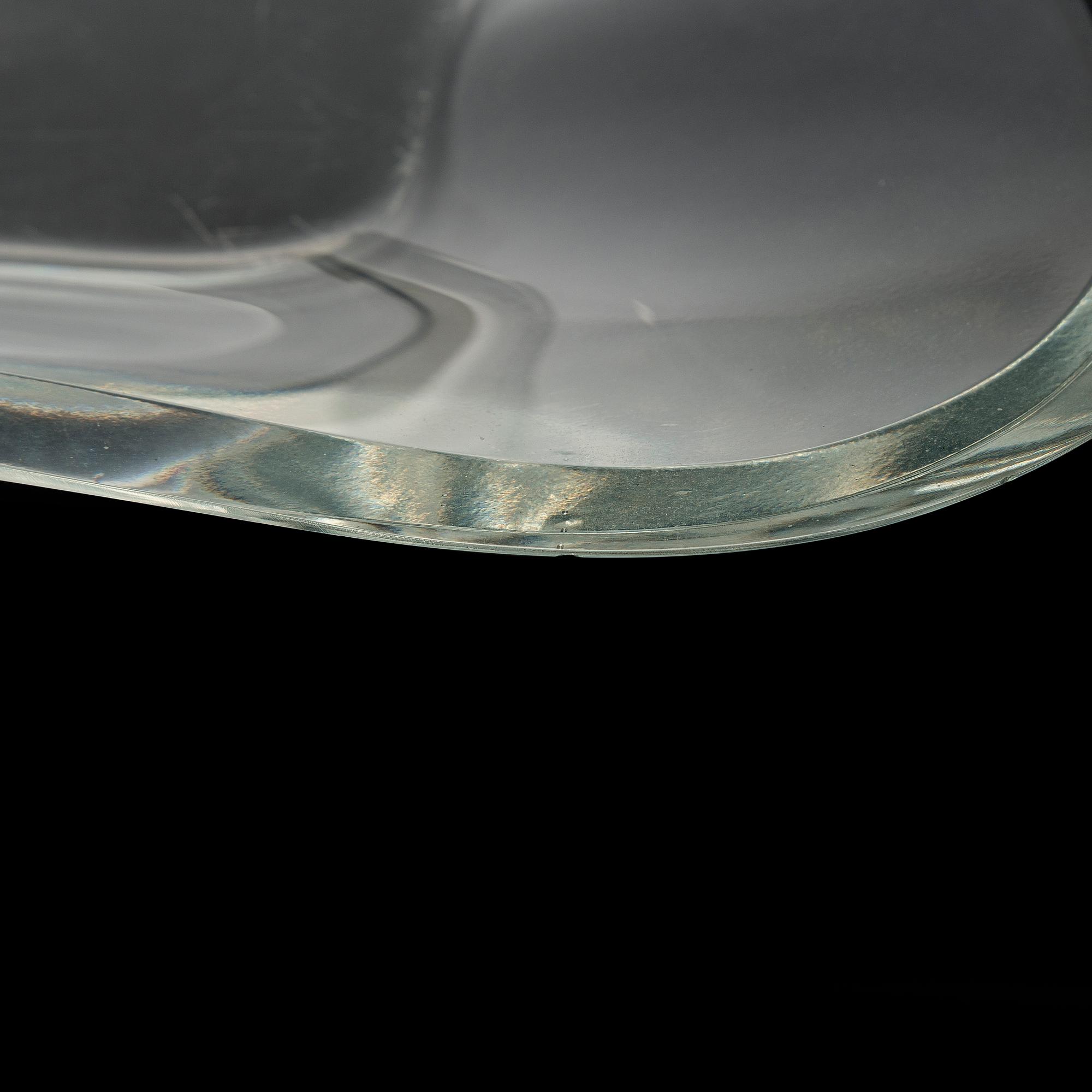 Alvar Aalto, glasskulptur, "Aalto-blomman", 4 delar, signerade Alvar Aalto och Alvar Aalto Iittala 99/1991.