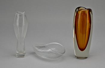 PARTI GLAS, 3 delar, Finland, bla. Tapio Wirkkala, Iittala, 1950-tal.