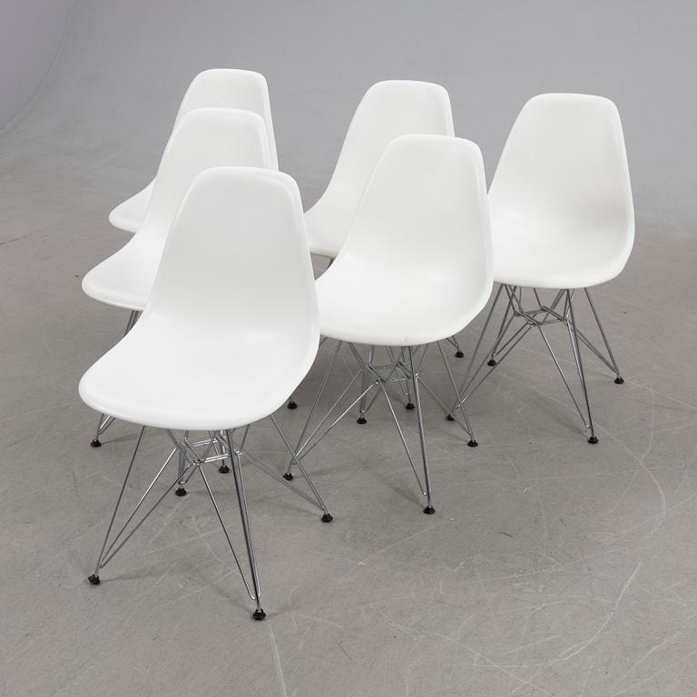 Charles & Ray Eames, chairs, 6 pcs, "Plastic chair DSR", Vitra, 2016.