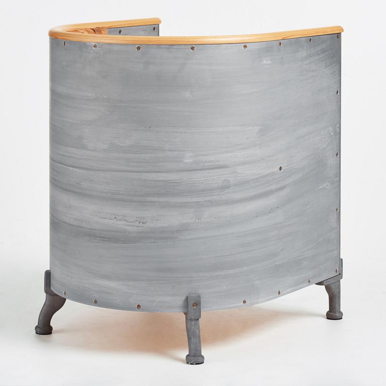 Mats Theselius, an "Aluminium" easy chair, Källemo, Sweden post 1990.