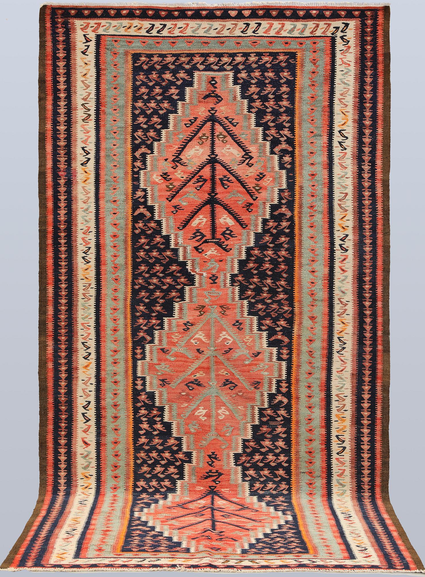 A Nomad Kelim cord carpet, 290 x 142 cm.
