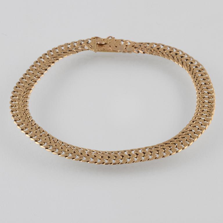 ARMLÄNK, 18K guld, importstämplad. Vikt 8,1 gram.