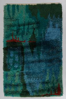 MATTA, rya, knuten av Bengt Oskar Helander, 1964-65, Marks Rya, 150 x 98 cm.