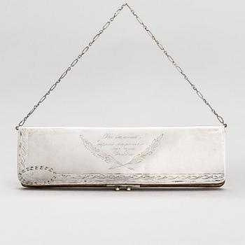 A silver bag, Odessa, unknown maker's mark, Russia 1908-26.