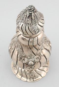 SOCKERSTRÖARE, silver, svenska importstämplar, 1900-talets första hälft. Vikt ca 241 gram.