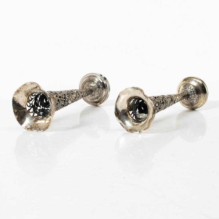 Two Chinese silver vases, circa 1900.