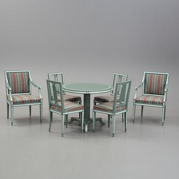 SALONGSGRUPP, 7 delar, "Ingrid", Carl Malmsten, AB Svenska Möbelfabrikerna Bodafors, 1920-tal.