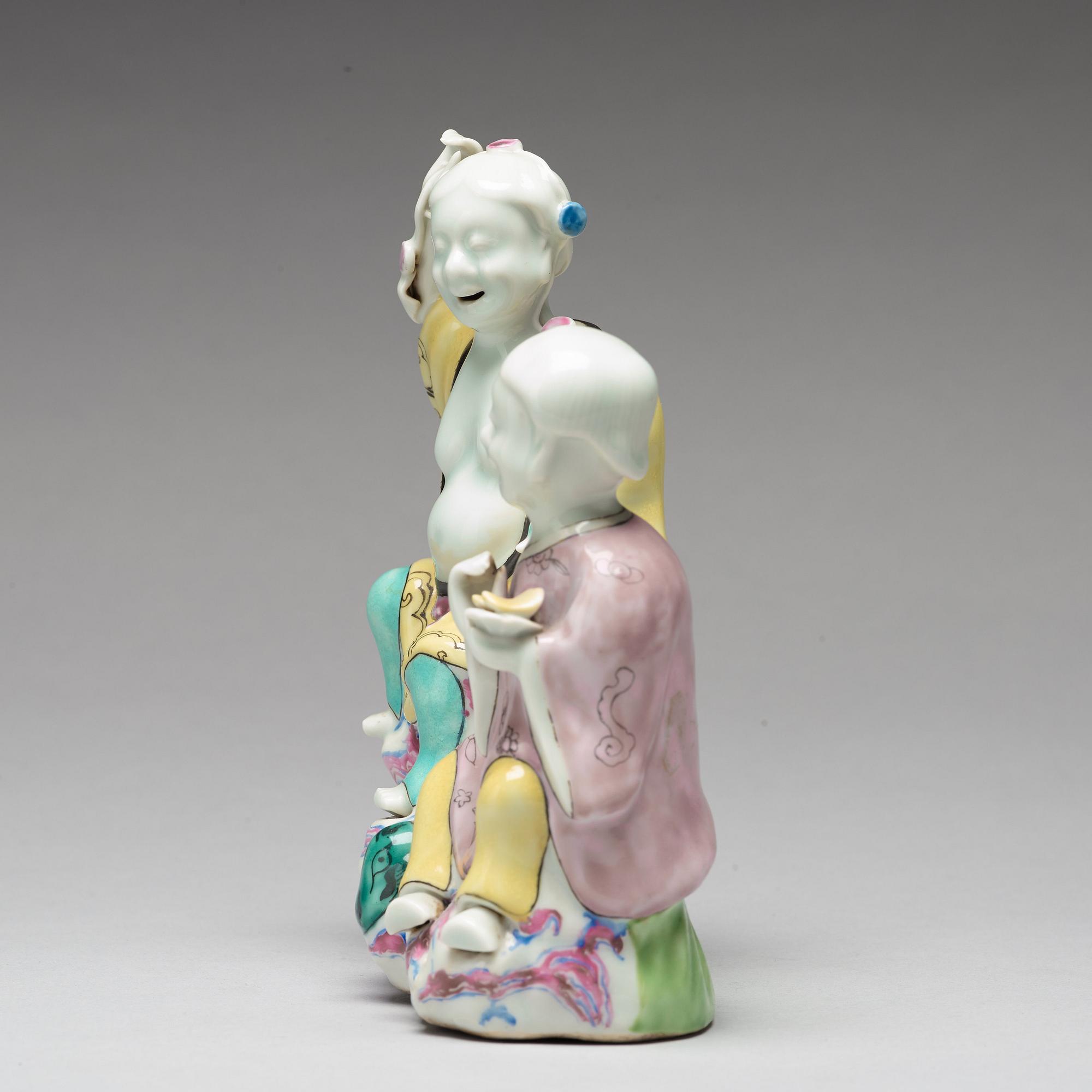 A famille rose figure group of immortals, Qing dynasty, 18th century.