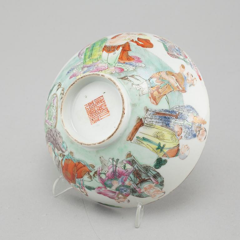 A 8 pcs Chinese porcelain tea set, 18th/19th century.