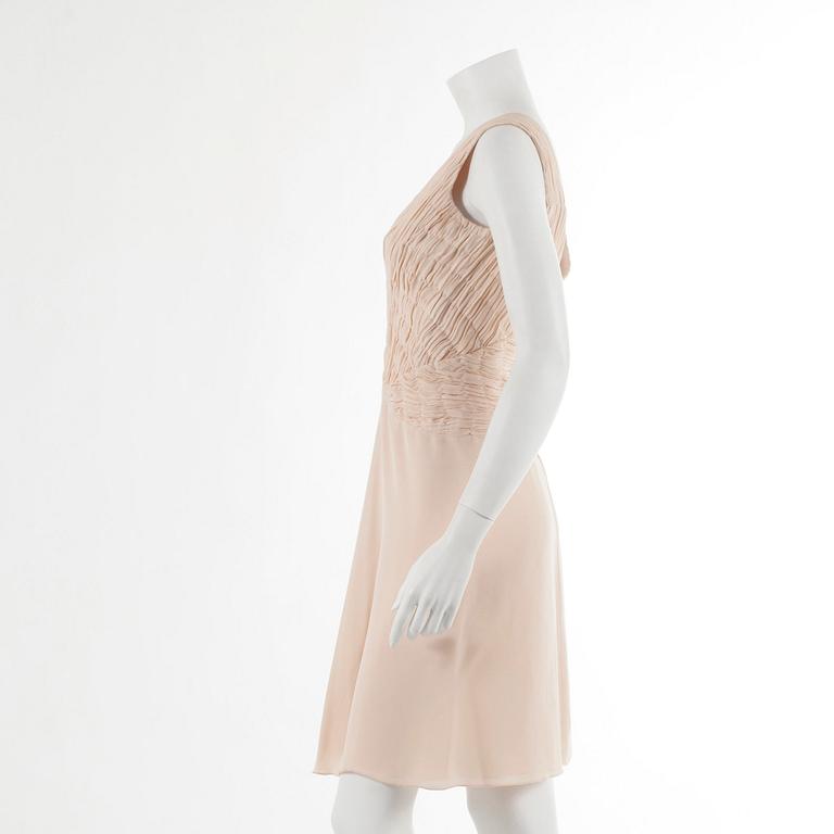 R.E.D. VALENTINO, a light pink silk chiffon dress, italian size 44.
