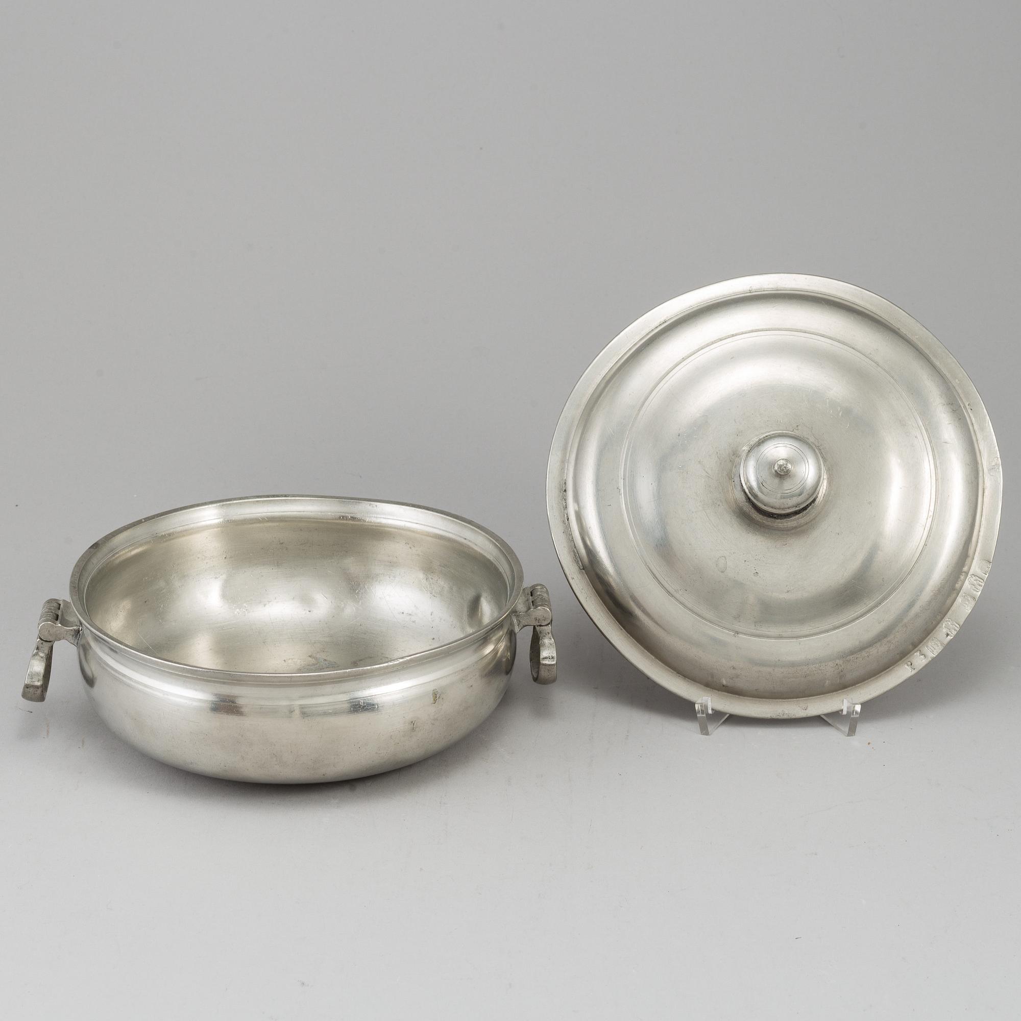 JOHAN PETTER FAGERSTRÖM, a pewter porrige bowl, Jalmar, 1821.