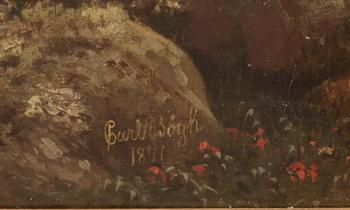 CARL BÖGH, olja på dubblerad duk, signerad och daterad 1871.