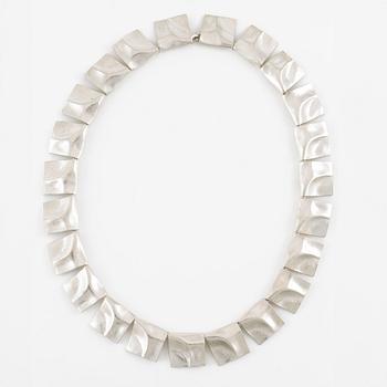 Björn Weckström, necklace "Galactic Peaks", sterling silver, for Lapponia, Finland 1974.