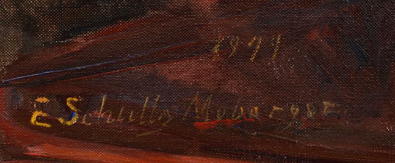 ELSA SCHULTZ MOBERGER 1879-?, olja på duk, signerad och daterad 1949.