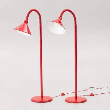 Floor lamps, a pair, second half of the 20th century.