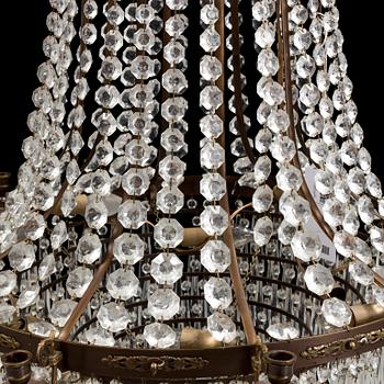 A CHANDELIER, Empire-style, second half of the 20th century.