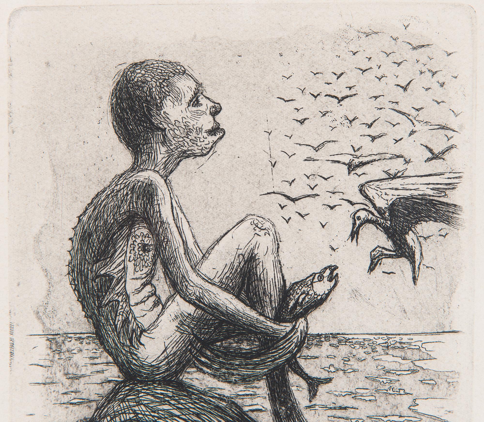 Hugo Simberg, "Fiskpojke".
