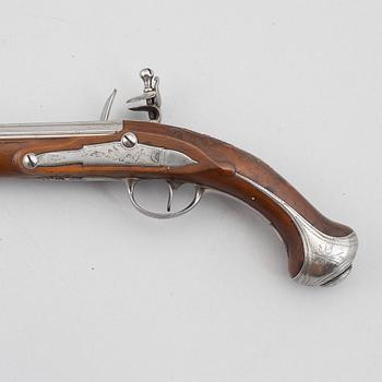 Flintlock pistols, a pair, Franciscus Hillbert Strasbourg (active 1738-1784).