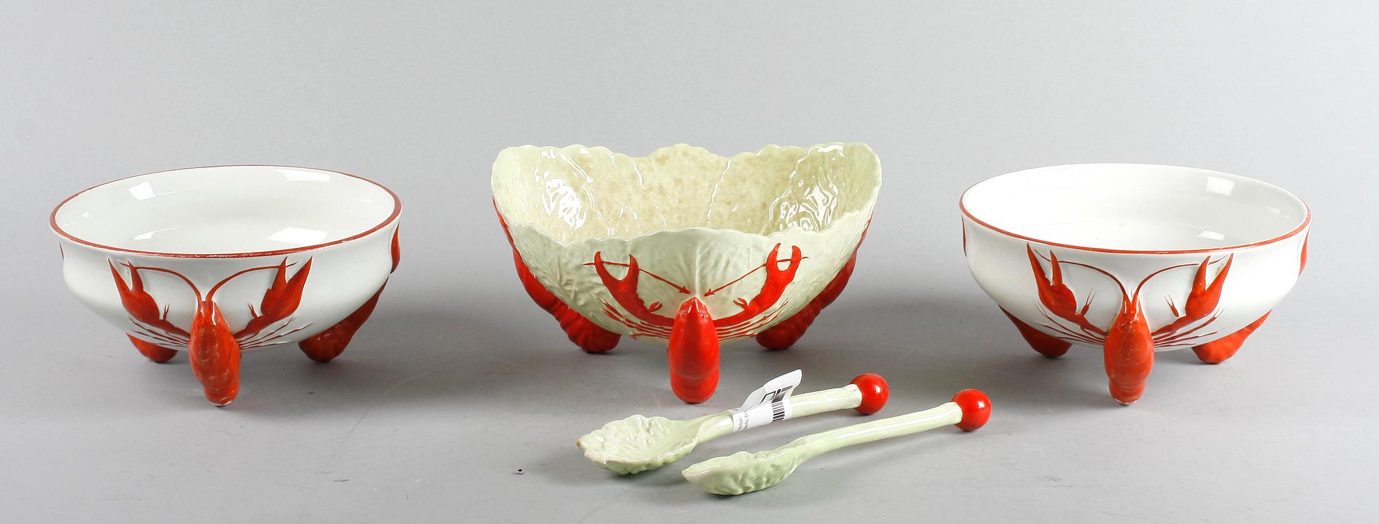 KRÄFTSERVIS, 20 delar. Flintgods, Rörstrand, 1900-talets början.