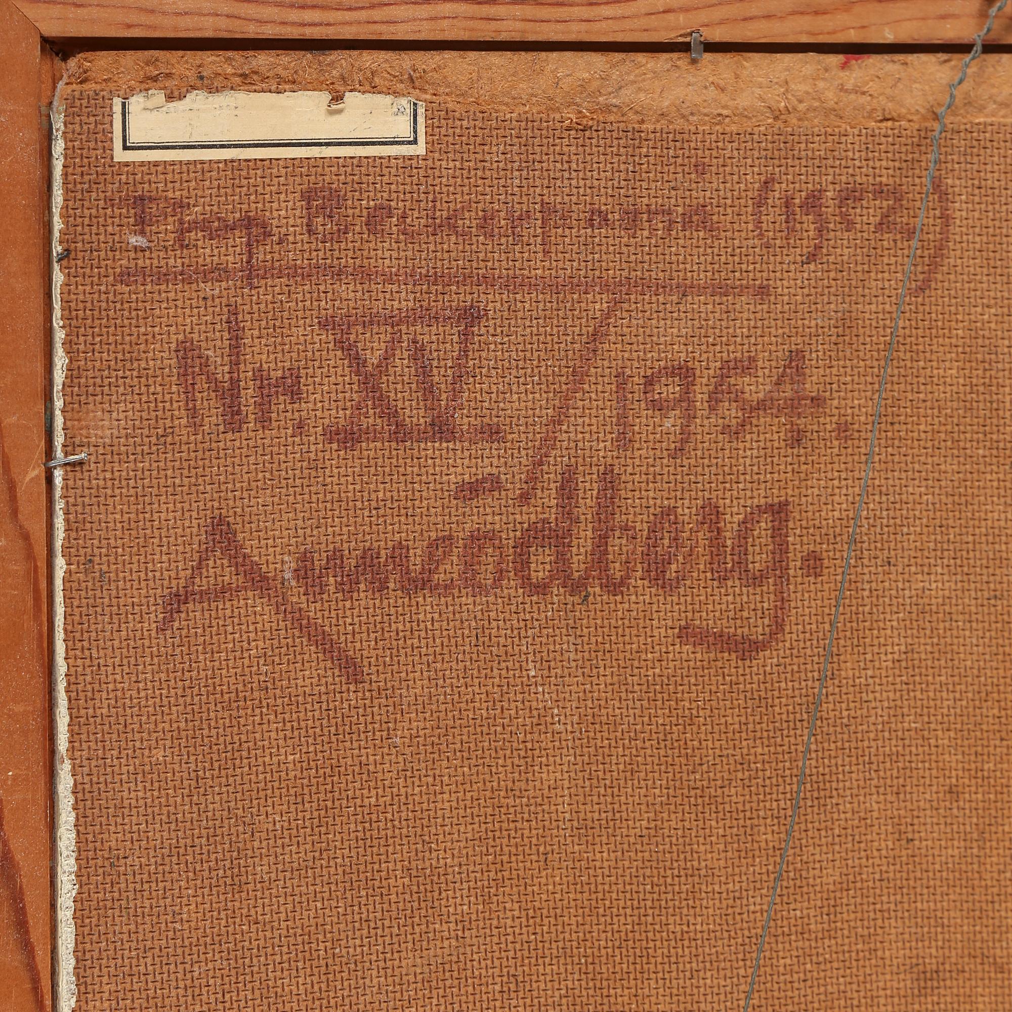 ARNE ÖDBERG, olja på pannå, signerad a tergo och daterad 1954 a tergo.