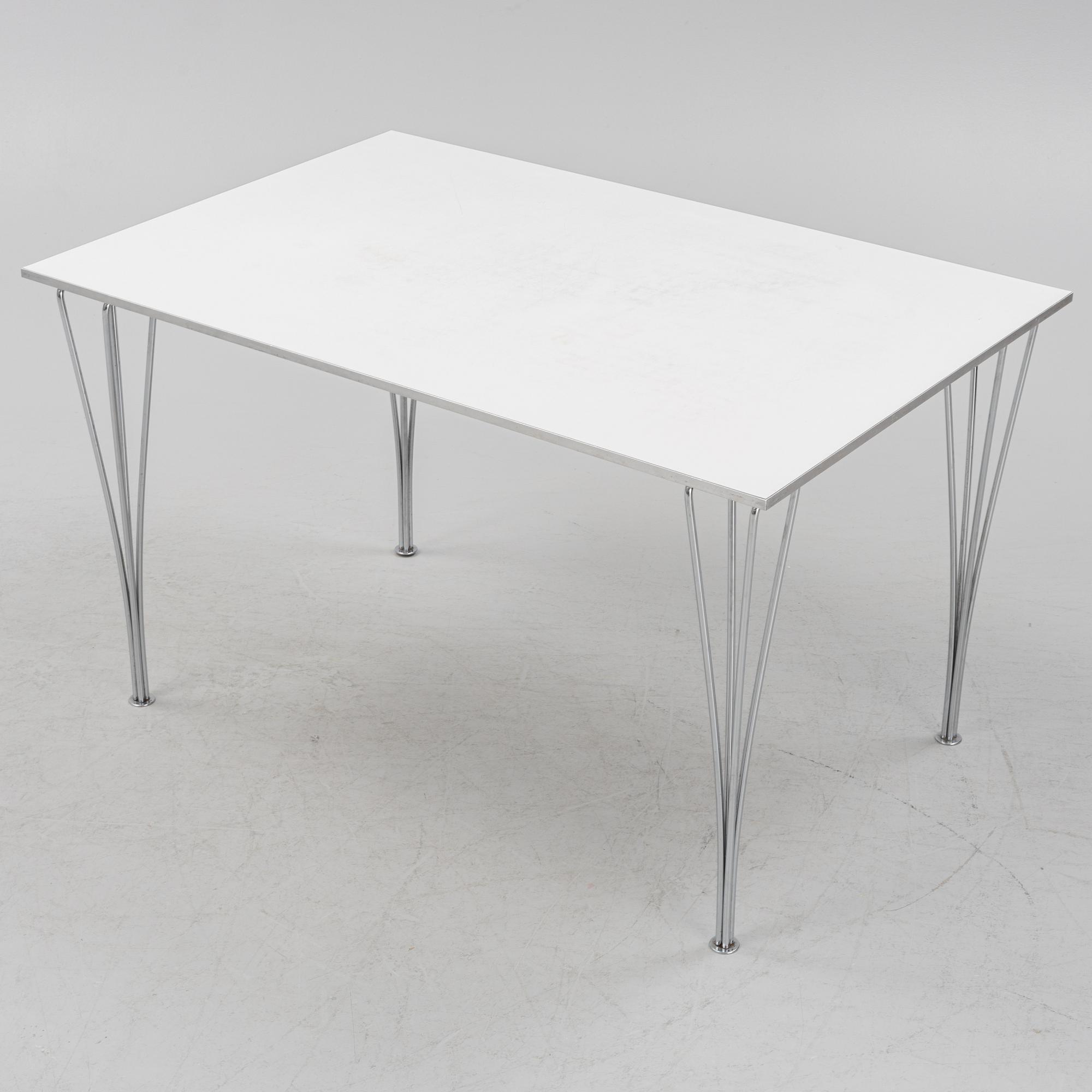 Bruno Mathsson, a dining table for Fritz Hansen Denmark, dated 1988.