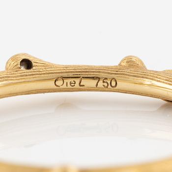 Ole Lynggaard, ring, "Nature", 18K gold with brilliant-cut diamonds.