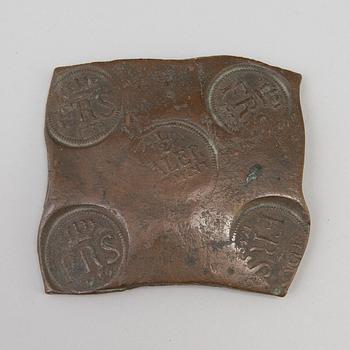KOPPARMYNT, halv daler, 1739.