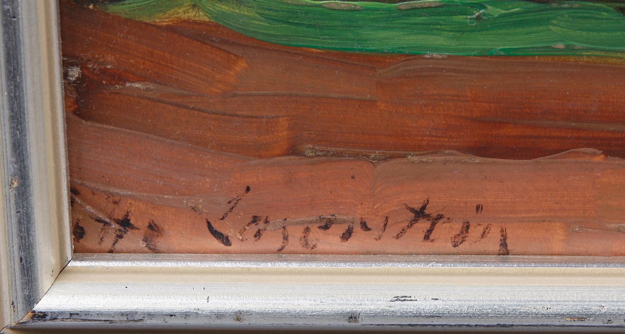 LOTTE LASERSTEIN, olja på pannå, sign.