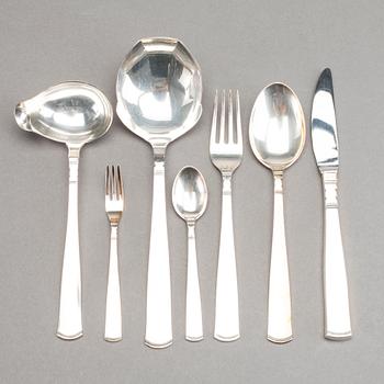 A swedish 20th century set of silver flatware of 60 pcs "Rosenholm" mark of GAB Stockholm1960's weight ca 2600 gr.