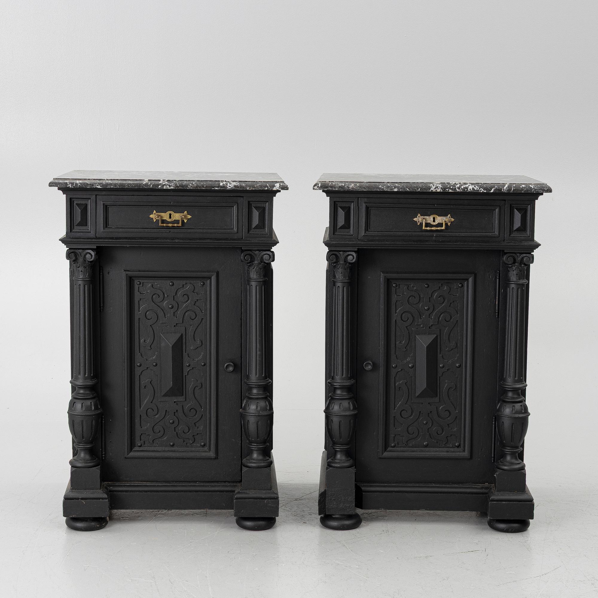 Pair of cabinets/bedside tables, circa 1900.