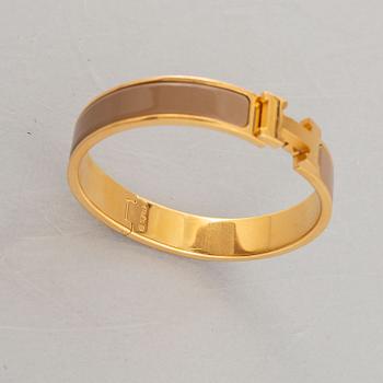 Hermès, armband "Clic H", Marron glacé.