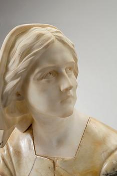 OKÄND KONSTNÄR, alabaster, bär signatur, sannolikt sekelskiftet 1900.