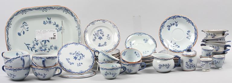 MAT- KAFFE- OCH TESERVIS, 67 delar, flintporslin, "Ostindia", Rörstrand, 1900-talets mitt.