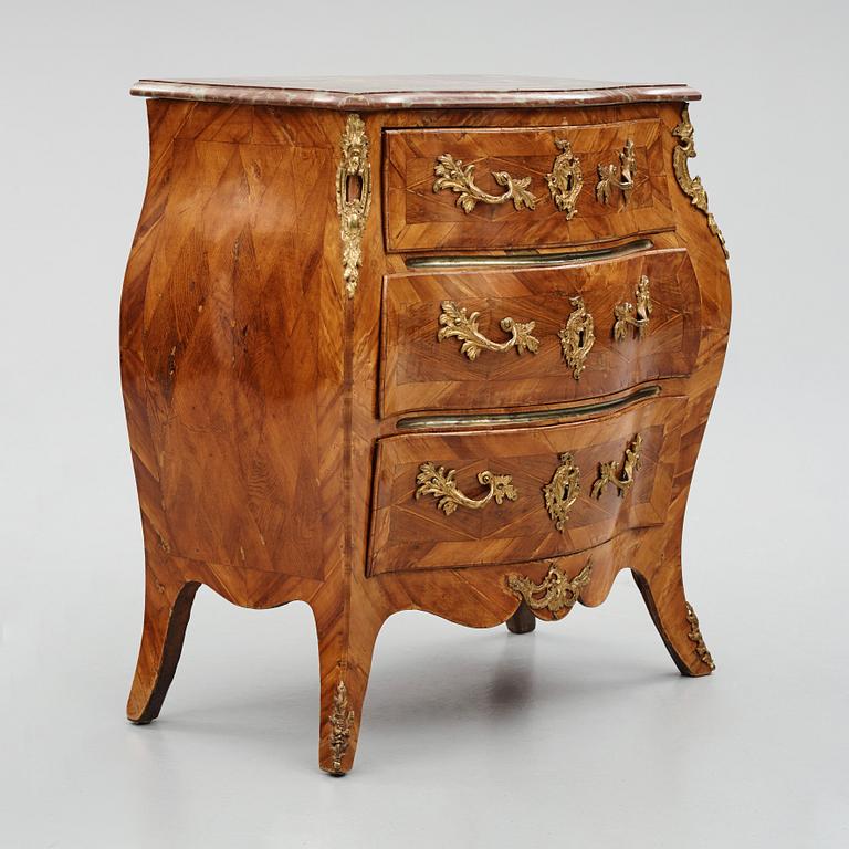 A Swedish Rococo commode, 18th century .