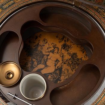 A globe drinking cabinet, late 20th Century.