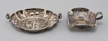 FAT samt SKÅL, silver, 1900-talets första hälft. Vikt 145 g.