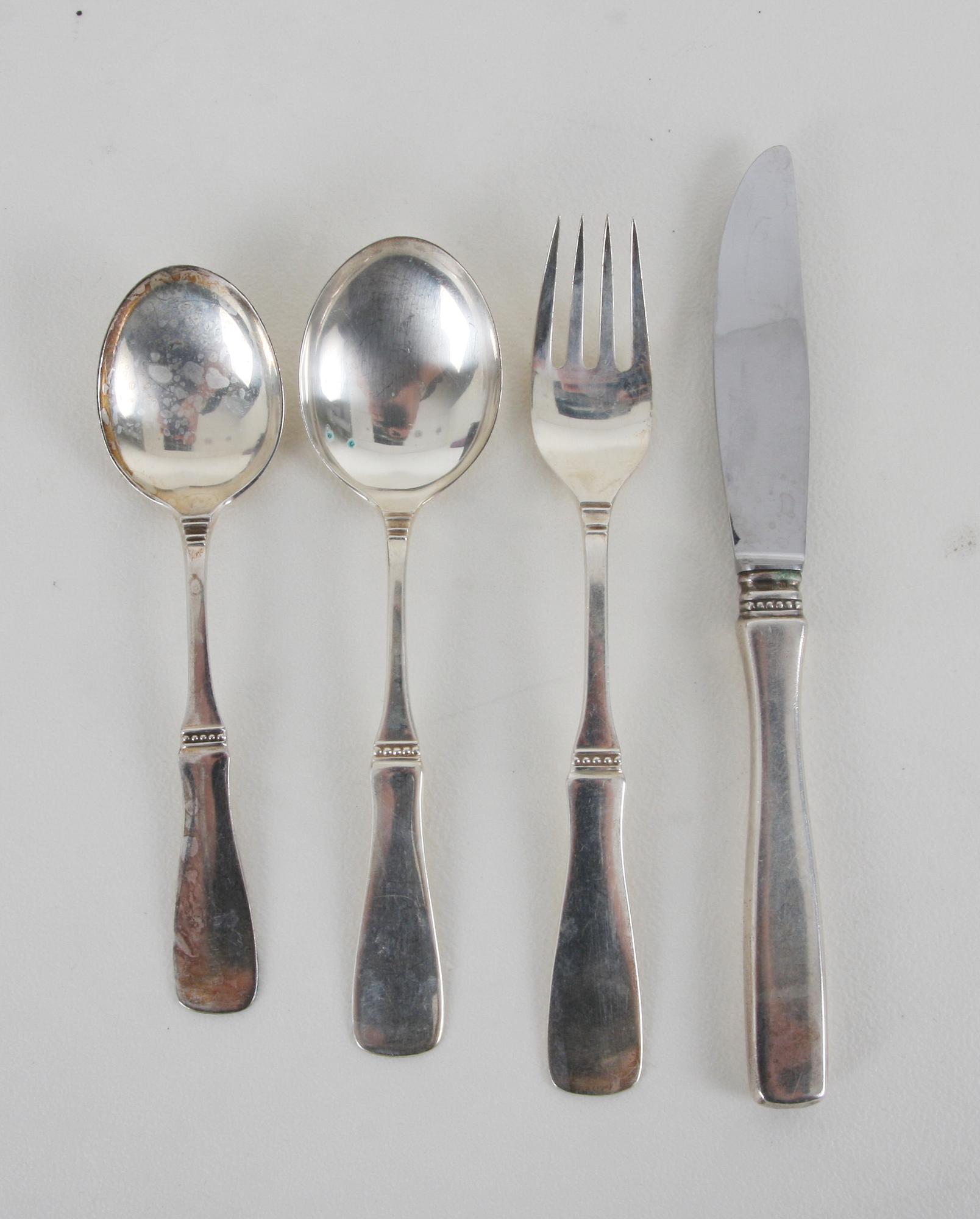 BESTICKSERVIS, 48 delar, silver "Uppsala". M.G.A.B, 1969-70.