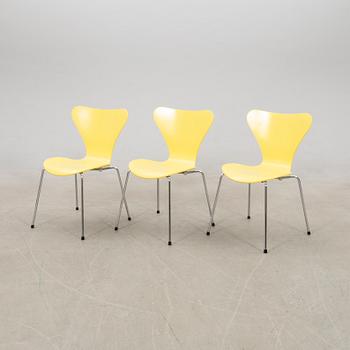 Arne Jacobsen, chairs, 8 pcs, "The Seven", Fritz Hansen, Denmark 1997.