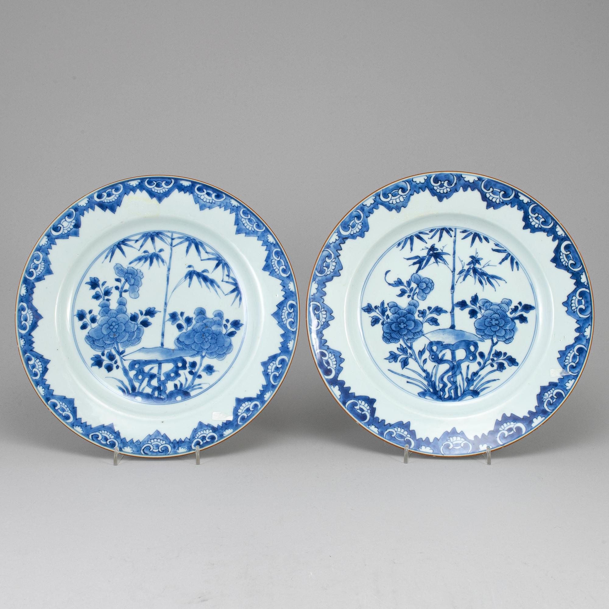 FAT, ett par, kompaniporslin. Qingdynastin, 1700-tal.