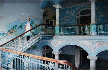 221. Dana Sederowsky, "Staircase, Beelitz Heilstätten, 2013".