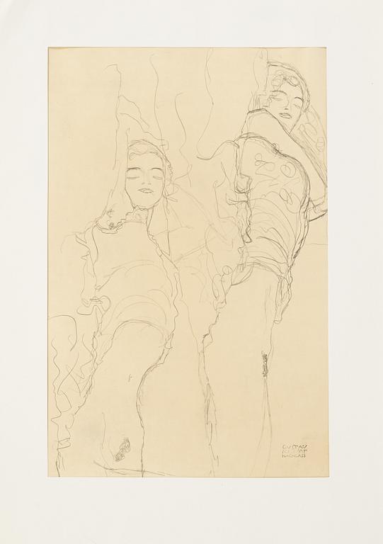 Gustav Klimt, efter, mapp Zeichnungen / Twenty-Five Drawings selected and interpreted by Alice Strobl 1964.