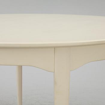 Carl Malmsten, dining table, 2 armchairs, 4 chairs, "Talavid", Waggeryd's Furniture Factory, second half of the 20th century.